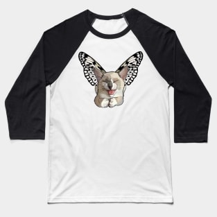 Tree Nymph Flitter Kitty Baseball T-Shirt